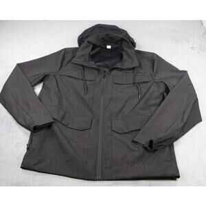 Old Navy Active Men’s Jacket Black Size M Hooded Full Zip Lightweight Outerwear